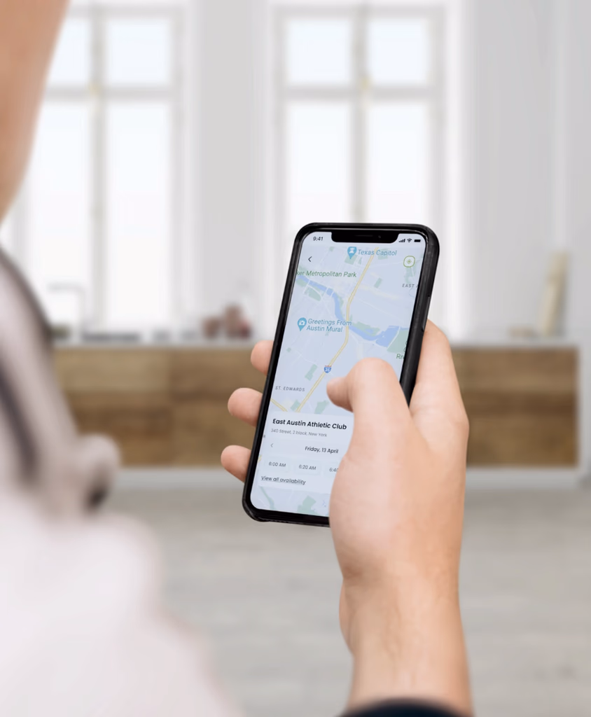 BodySpec mobile map interface