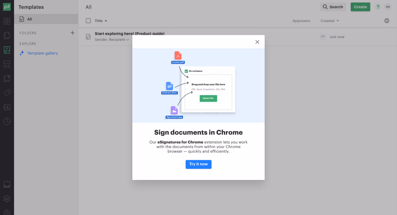 PandaDoc UI screens collection