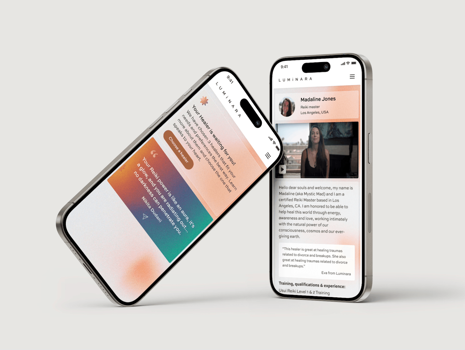Luminara interface detail