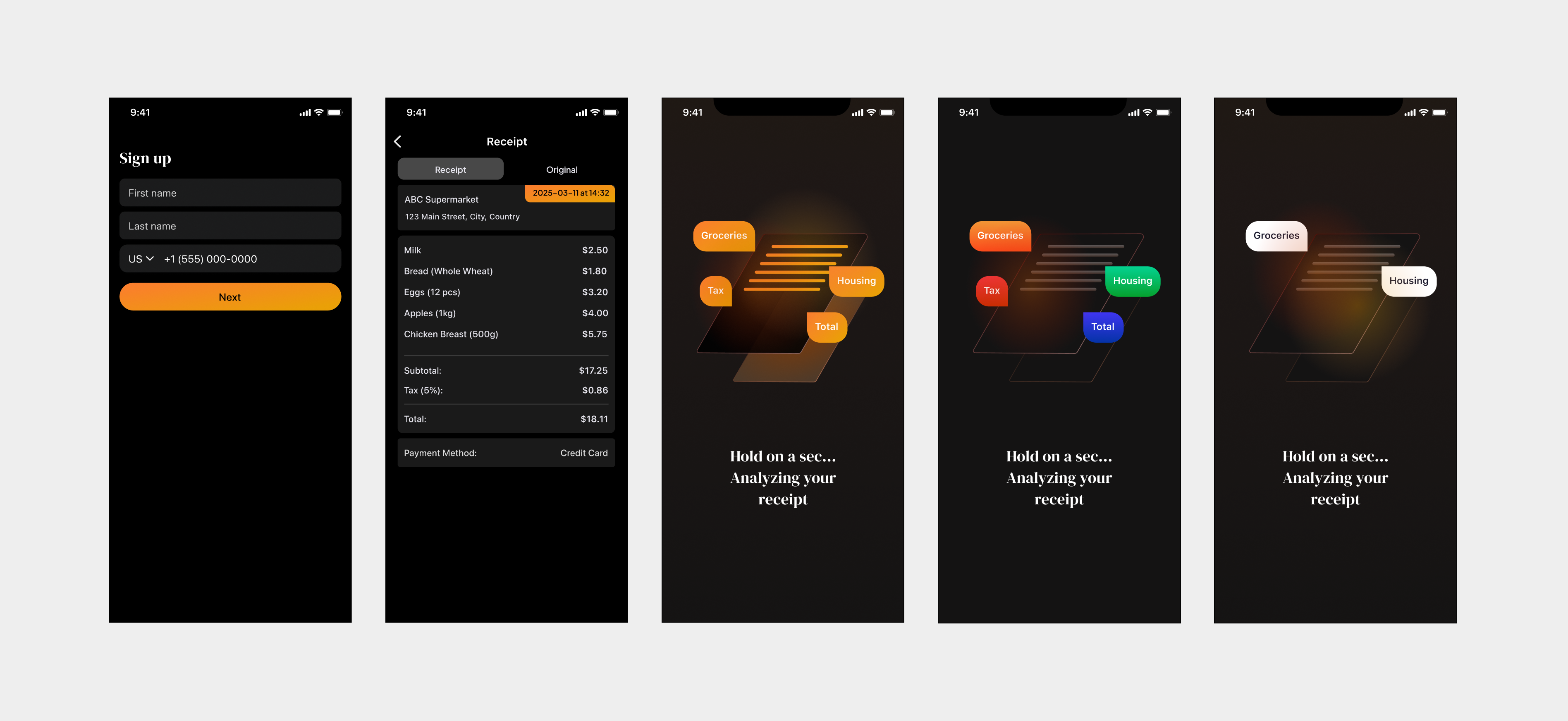Squirll warm dark palette in context